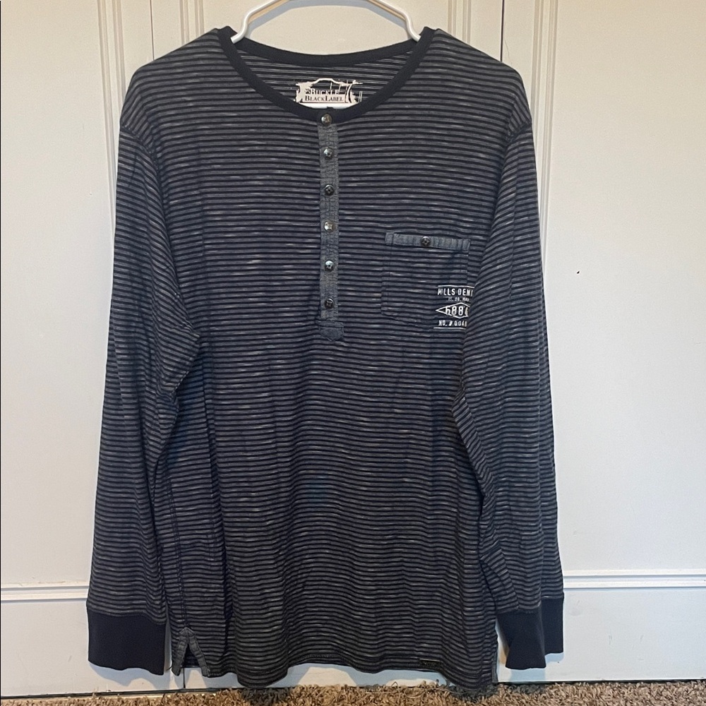 ‼️BOGO FREE‼️ Buckle Black Label Men’s Half Button Down Long Sleeve Shirt